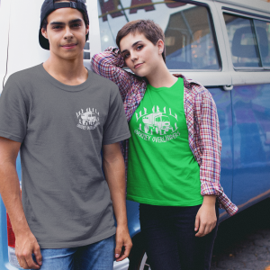 product image of both styles of our Orkney Overlanders T-shirt