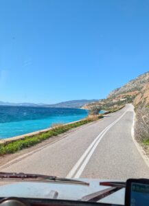 Overland travel in Greece: Coastal road